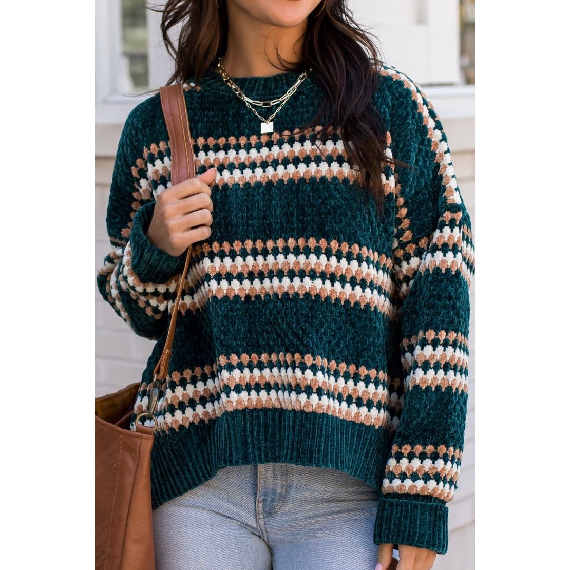 Hunter green hot sale chenille sweater