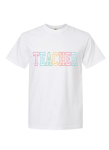 ADULT Teacher-5th Grade Script T-Shirt White