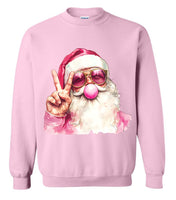 Pink Santa Crewneck Adult + Kids