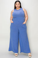 Ribbed Tank and Wide Leg Pants Set