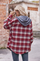 Plaid Hoodie Shacket