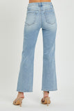 High Rise Distressed Straight Jeans