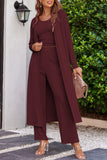 Tank, Long Sleeve Cardi + Pant Set