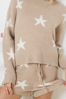 taupe soft star shorts