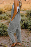 V-Neck Sleeveless Jumpsuit with Pockets