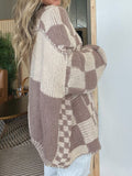 Cozy Checkered Oversized Cardi