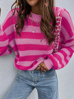 Two-Tone Striped Sweater