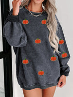 Pumpkin Ribbed Sweatshirt