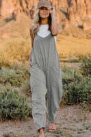 V-Neck Sleeveless Jumpsuit with Pockets