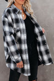 Long Sleeve Plaid Oversized Shirt