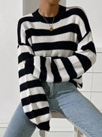 Two-Tone Striped Sweater