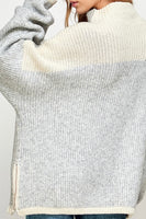 Two Tone Zip Detail Sweater