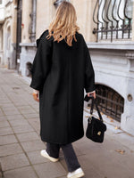 Long Black Coat with Pockets