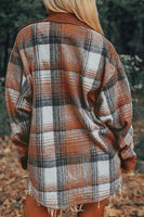 Plaid + Cord Button Up Shacket