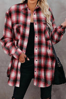 Long Sleeve Plaid Oversized Shirt