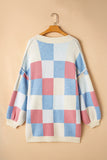 Color Block Long Sleeve Cardigan