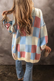 Color Block Long Sleeve Cardigan