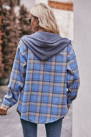 Plaid Hoodie Shacket