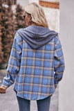 Plaid Hoodie Shacket