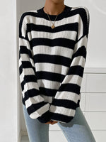 Two-Tone Striped Sweater