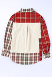 Holiday Plaid Patchwork Neck Shacket