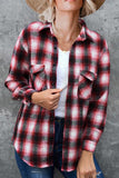 Long Sleeve Plaid Oversized Shirt