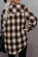 Long Sleeve Plaid Oversized Shirt