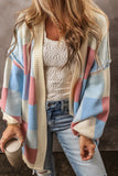 Color Block Long Sleeve Cardigan