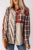 Holiday Plaid Patchwork Neck Shacket