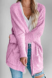 Popcorn Open Long Sleeve Cardigan