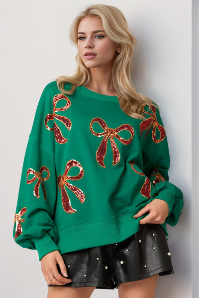 Sequins Bow Sweatshirt