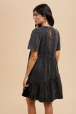 Mineral Washed Short Sleeve Denim Dress