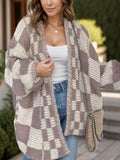 Cozy Checkered Oversized Cardi