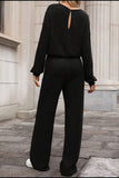 Ribbed Long Sleeve Jumpsuit