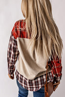 Holiday Plaid Patchwork Neck Shacket