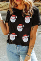 Sequin Santa Short Sleeve T-Shirt