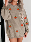 Pumpkin Ribbed Sweatshirt