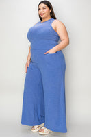 Ribbed Tank and Wide Leg Pants Set