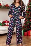 Ornaments Long Sleeve Top and Pants Lounge Set