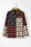 Multi Tone Button Up Long Sleeve Lightweight Jacket