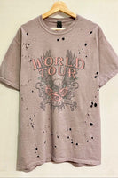 world tour distressed tee