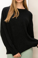 black textured sweater