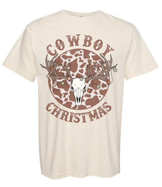 Cowboy Christmas Comfort Colors Tee