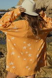 orange star linen shacket