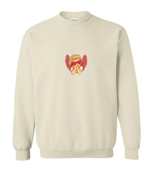 cupid crewneck- sand