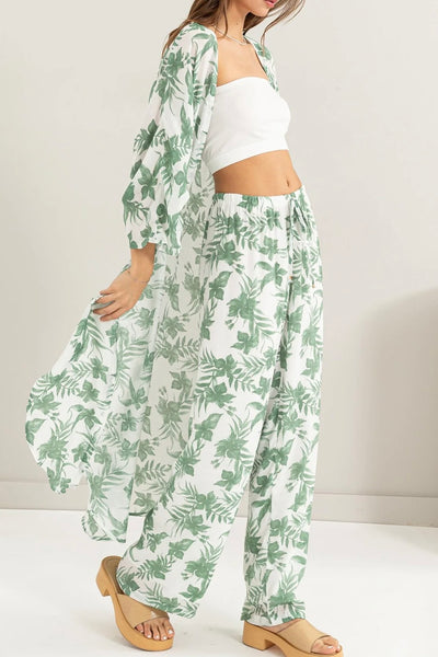 green leaf pants