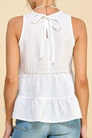 white babydoll woven tank