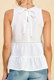 white babydoll woven tank