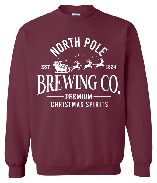 N. Pole Brewing Co. Wine Crewneck