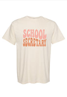 ADULT School Secretary T-Shirt Tan